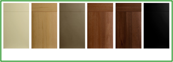 Selection of kitchen door colours